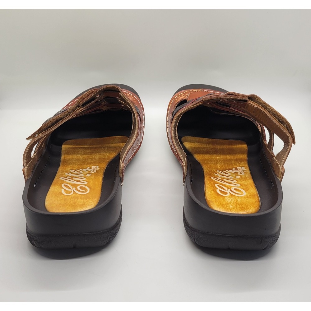 Elite by Corkys Heidi Leather Clog Sandal Women 7 Boho Comfy Vibrant Multicolor - Picture 13 of 16